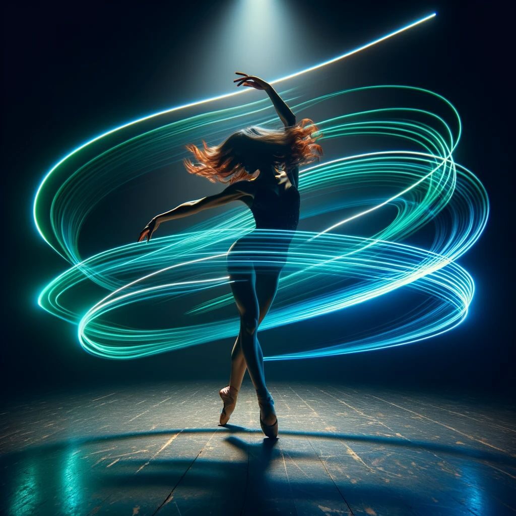 Capturing Movement and Thought with Neon Motion Blur Photography